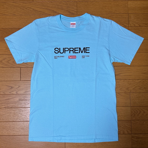 美品 Supreme Est. 1994 Tee Turquoise シュプリーム Est. 1994 Tシャツ ターコイズ Sサイズ USED