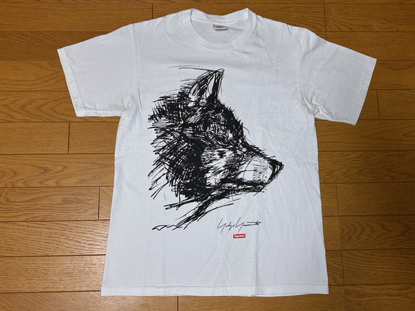 Supreme Yohji Yamamoto Scribble Wolf Tee White シュプリーム ヨウジヤマモト スクリブル ウルフ Tシャツ ホワイト Sサイズ USED