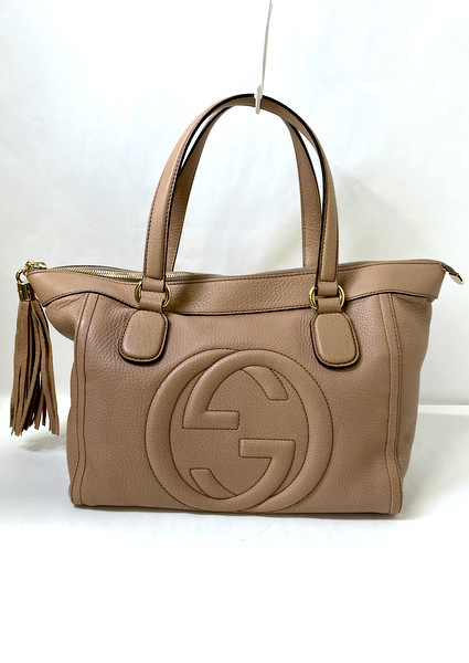 【即決】 GUCCI グッチ 日本限定 ソーホー インターロッキング トートバッグ ハンドバッグ レザー 282307 002404 GG ロゴ フリンジ