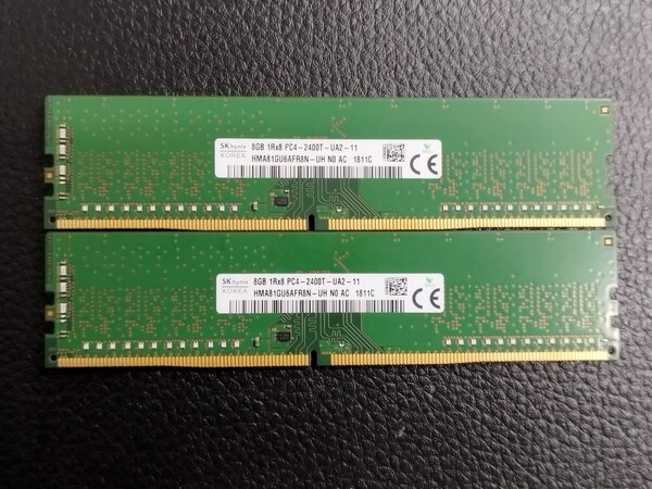 0506-8 SKhynix デスクトップ用メモリ DDR4 2400T 8GB 2枚 計16GB