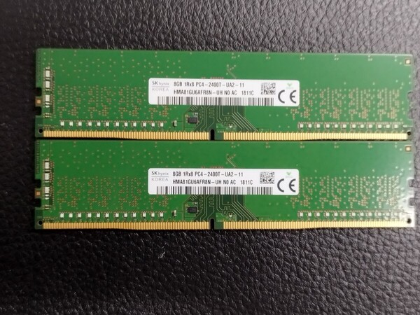 0506-11 SKhynix デスクトップ用メモリ DDR4 2400T 8GB 2枚 計16GB