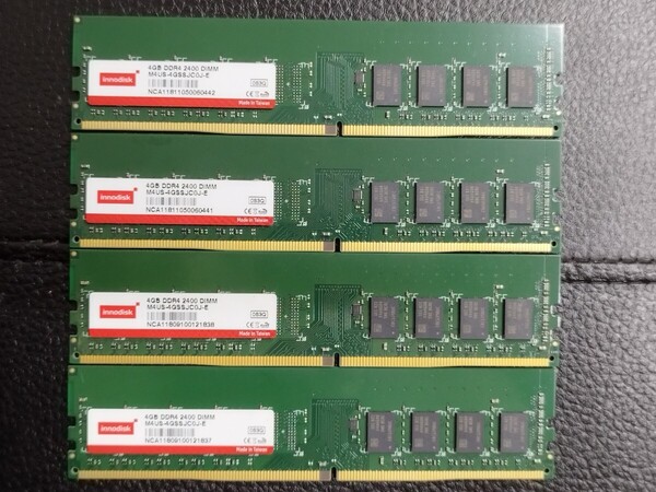 0520-3 innodisk デスクトップ用メモリ DDR4 2400 4GB 4枚 計16GB