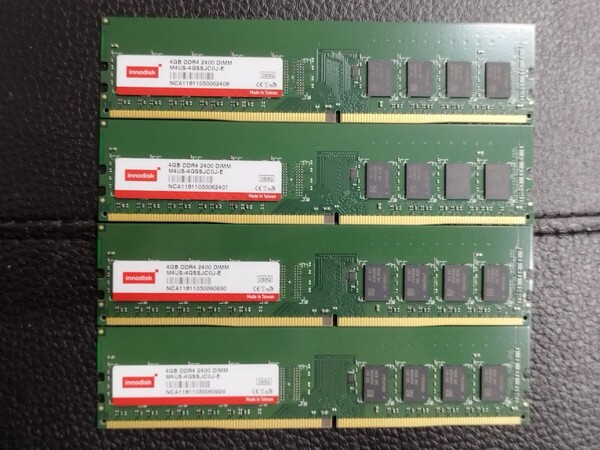 0520-5 innodisk デスクトップ用メモリ DDR4 2400 4GB 4枚 計16GB