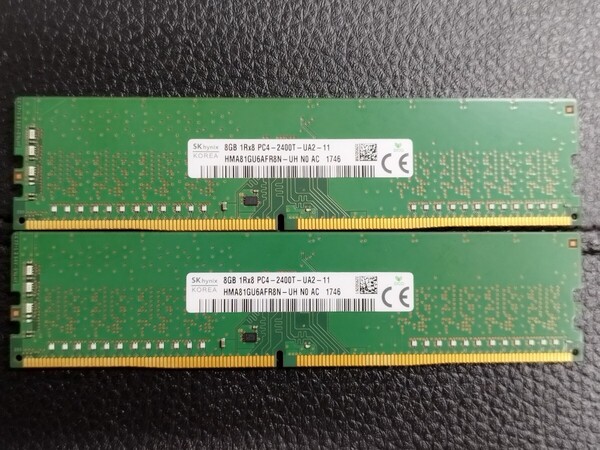 0521-17 SKhynix デスクトップ用メモリ DDR4 2400T 8GB 2枚 計16GB