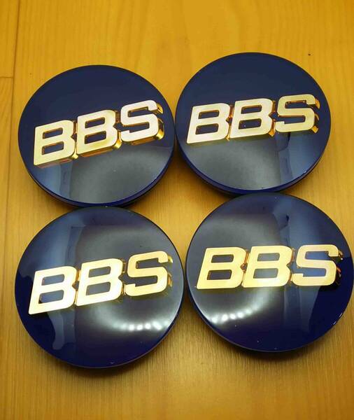 BBS 純正品 70mm 青 金文字 ホイールキャップ センターキャップ 中古 56.24.120 ☆