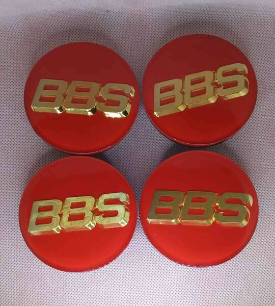 BBS センターキャップ 70mm レッド ゴールド リングあり仕様 純正品 中古 56.24.120