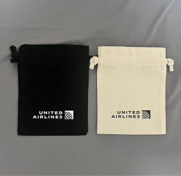 ユナイテッド航空 巾着袋 2種類セット 非売品 新品