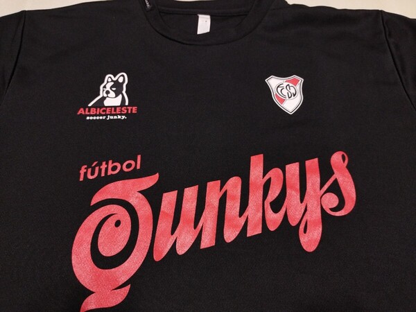 サッカージャンキー Soccer junky リーベル リバープレート モチーフ ドライ Tシャツ サイズ M ユニフォーム ゲームシャツ