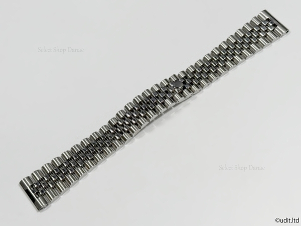 ラグ幅20mm 腕時計用ジュビリーブレスレット シルバー ストレート 時計用バンド 腕時計ベルト メタルブレス ロレックス・オメガ等に