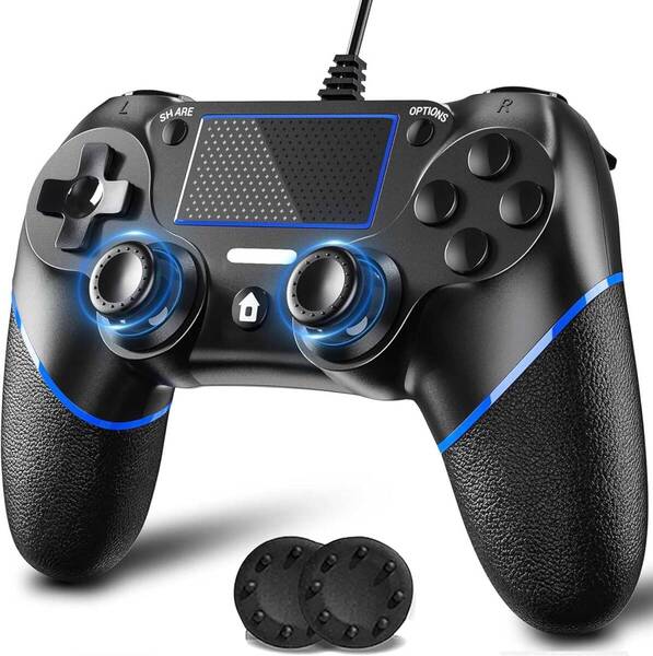 PS4 コントローラー 有線 プレステ4 ゲームパッド アップグレード版 USB接続 二重振動