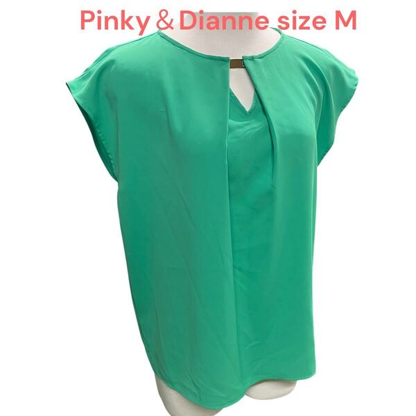 ピンキーアンドダイアンPinky&Dianneノースリーブ シャツ ブラウス レディース 緑 size38 M M5Q304