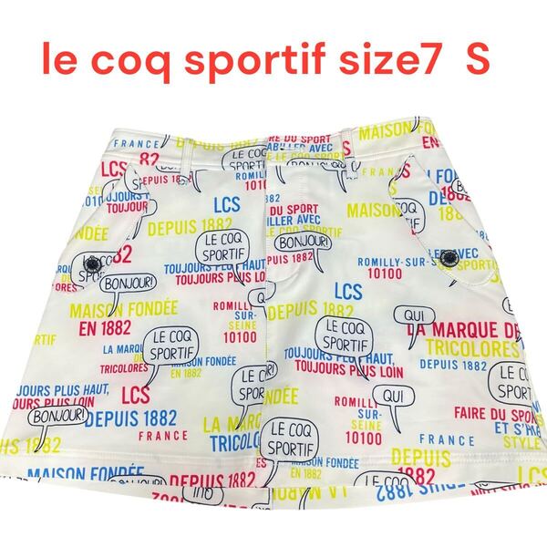 ルコックle coq sportif スポーツ ゴルフ レディース スカート 白 size S M5Q306