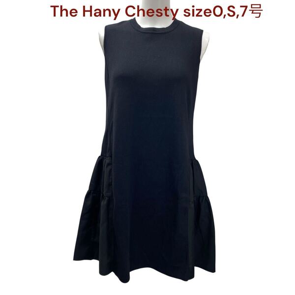 ザ ハニー チェスティ ワンピース 膝丈 ノースリーブ レディース 0,S,7号 The Hany Chesty トップス ワンピ フレア ニット ブラック M5Q639