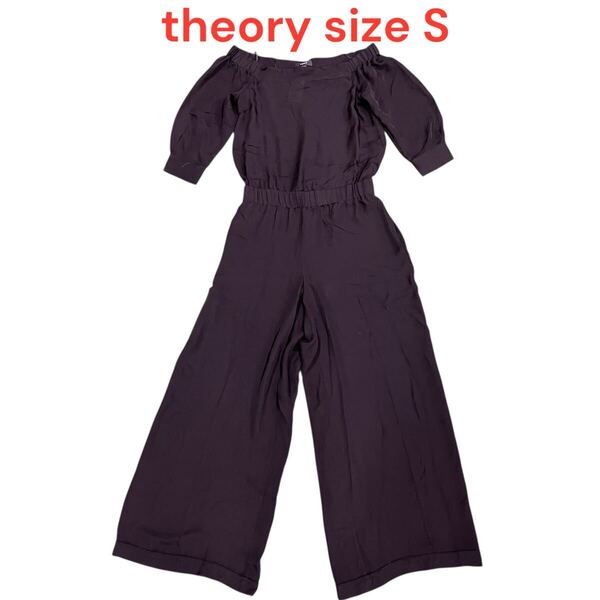 セオリーtheory 黒 オールインワン ジャンプスーツ サロペット レディースsize S M5Q624
