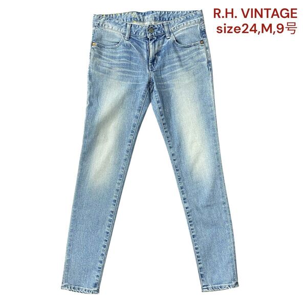 ロンハーマン ヴィンテージ デニム パンツ コットン レディース 24、M、9号 R.H. VINTAGE ボトムス ジーンズ スキニー スリム 綿 M5Q866