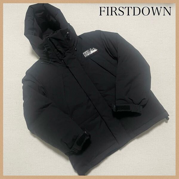 FIRSTDOWN ファーストダウン ダウンジャケット 黒 アウター レディース ブラック 防風 防寒 軽量 M