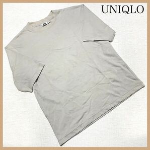 ユニクロ UNIQLO エアリズムコットンオーバーサイズTシャツ 半袖 ベージュ 古着卸 無地 カットソー