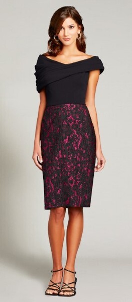 TADASHI SHOJI タダシショージ PURPLE & BLACK ワンピース 「14 」/ 3XL