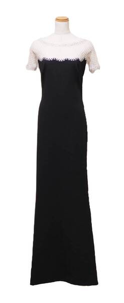 TADASHI SHOJI タダシショージ WHITE & BLACK ロングフォーマルドレス 「L 」/ 13号程度