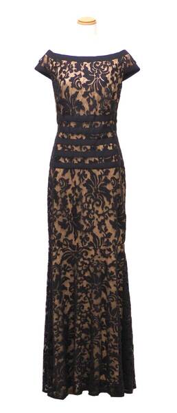 TADASHI SHOJI タダシショージ BLACK & BEIGE ロングフォーマルドレス 「12 」/ 2XL
