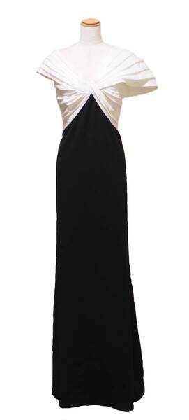 TADASHI SHOJI タダシショージ IVORY & BLACK ロングフォーマルドレス 「8 」/ 11-13号程度