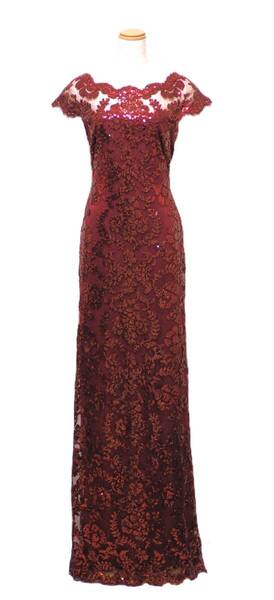 TADASHI SHOJI タダシショージ BURGUNDY ロングフォーマルドレス 「6 」/ 11号程度