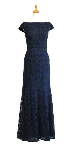 TADASHI SHOJI タダシショージ NAVY ロングフォーマルドレス 「2 」/ 7-9号程度