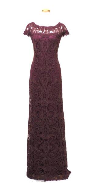 TADASHI SHOJI タダシショージ BURGUNDY ロングフォーマルドレス 「8 」/ 13号程度