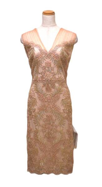 TADASHI SHOJI タダシショージ PINK & GOLD ワンピース 「8 」/ 11-13号程度