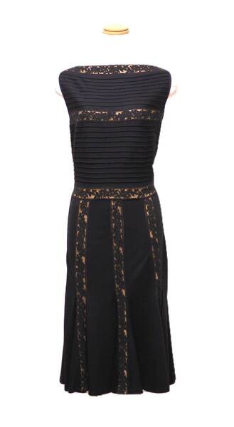 TADASHI SHOJI タダシショージ BLACK & BEIGE ワンピース 「M 」/ 11-13号程度