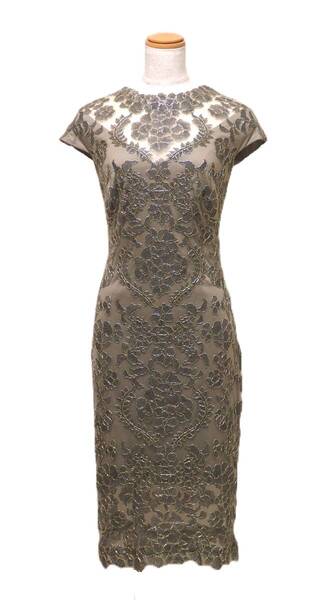 TADASHI SHOJI タダシショージ GRAY & GOLD ワンピース 「10 」/ 13号程度
