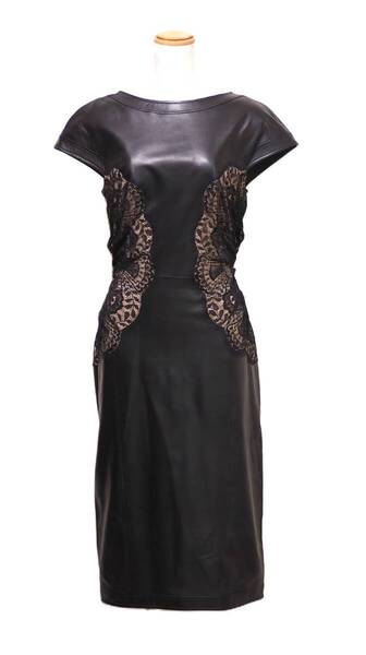TADASHI SHOJI タダシショージ BLACK & BEIGE ワンピース 「4 」/ 9号程度