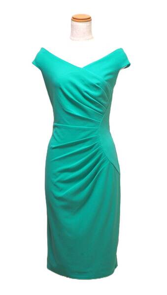 TADASHI SHOJI タダシショージ GREEN ワンピース 「XS 」/ 7-9号程度