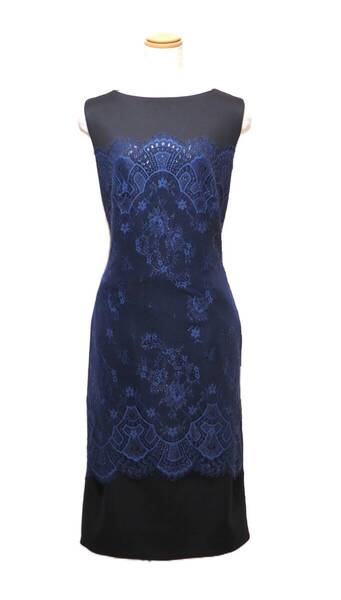 TADASHI SHOJI タダシショージ NAVY & BLACK ワンピース 「10 」/ 11-13号程度