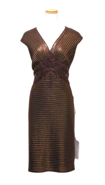 TADASHI SHOJI タダシショージ BROWN ワンピース 「M 」/ 11号程度