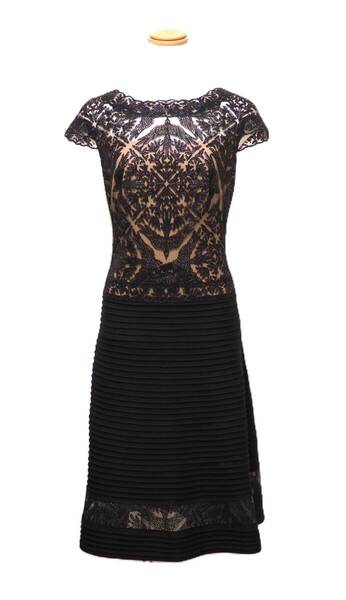 TADASHI SHOJI タダシショージ BLACK & BEIGE ワンピース 「4 」/ 9号程度