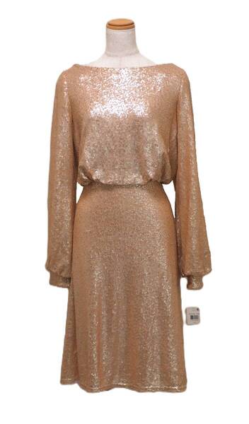 TADASHI SHOJI タダシショージ BEIGE/PINK ワンピース 「S 」/ 9号程度