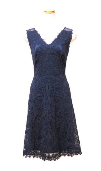 TADASHI SHOJI タダシショージ NAVY ワンピース 「4P 」/ 7-9号程度