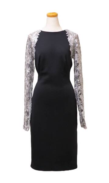 TADASHI SHOJI タダシショージ BLACK & SILVER ワンピース 「M 」/ 11-13号程度