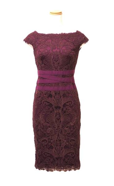 TADASHI SHOJI タダシショージ BURGUNDY ワンピース 「4P 」/ 7-9号程度