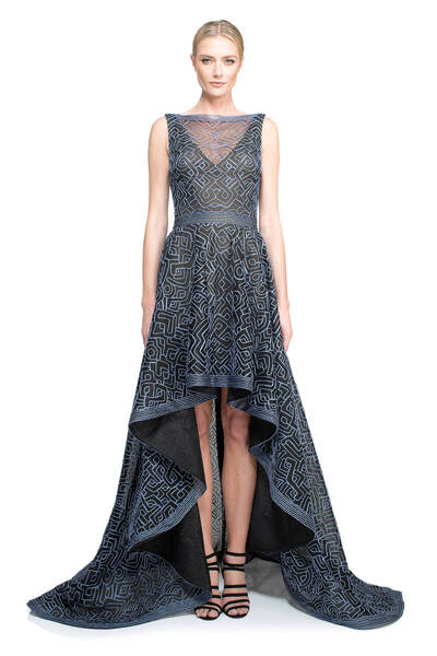TADASHI SHOJI タダシショージ BLACK & BLUE ロングフォーマルドレス 「16 」/ 3XL-4XL