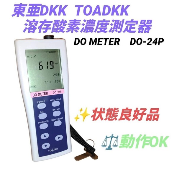 【動作OKな状態良好品・送料無料】東亜ディーケーケー/TOADKK DO METER ポータブル溶存酸素計 溶存酸素濃度測定器 DO-24P
