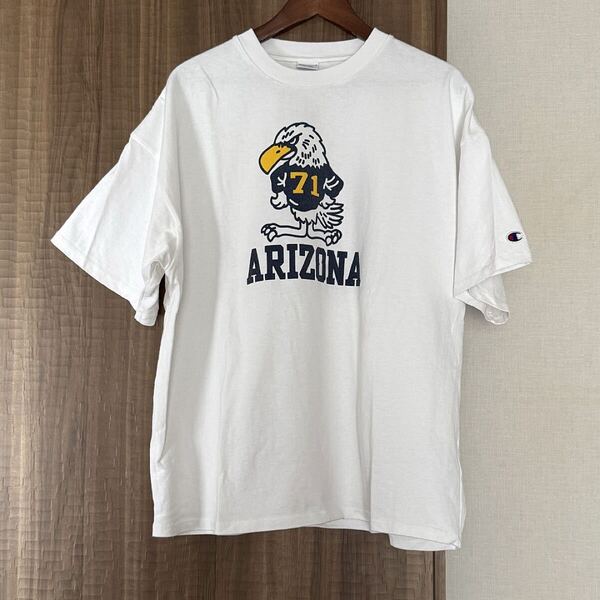 Champion(チャンピオン)カレッジロゴ 半袖 Tシャツ ホワイト L