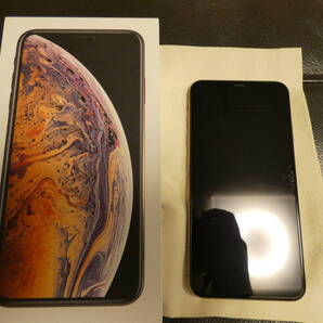 【送料無料 匿名】iPhone XS Max 64GB ゴールド SIMフリー 判定〇 バッテリー82% 画面に傷あり 箱付き