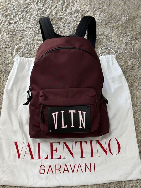 新品未使用 Valentino VLTN logo patch backpackリュック ヴァレンティノ・ガラヴァーニVLTNロゴパッチバックパック