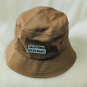 ★新品 CALIFORNIA GOLDENGATE刺繍 バケットハット ブラウン