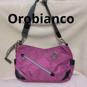 ★Orobianco ピンク ナイロンショルダーバッグ 送料込み
