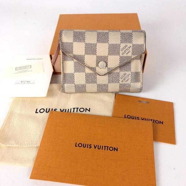 LOUISVUITTON ルイヴィトン 三つ折り財布 ダミエ アズール ポルト 財布 カードケース カード入れ お札入れ 小銭入れ コインケース