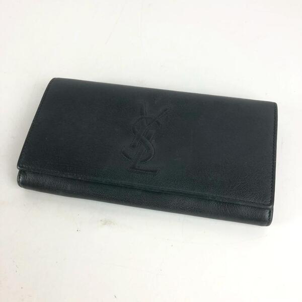 Yves Saint Laurent イヴサンローラン 長財布 ブラック メンズ 財布 カードケース カード入れ お札入れ 小銭入れ コインケース