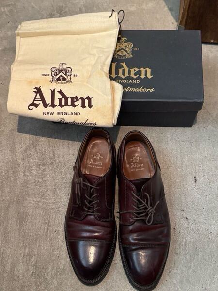 Alden オールデン CORDOVAN STRAIGHT TIP BLUCHER コードバン ストレートチップ ブラッチャー 2160 D ダークバーガンディー US7.5